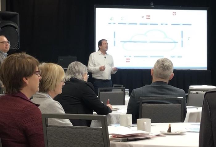 DStevensAvato's tweet photo. Thanks to all that filled the room this morning for our presentation on Big Bang vs. Hybrid Integration at the 
@Infoway  partnership conference  #thinkdigitalhealth #hybridintegration #bigbang #bchealth https://t.co/cP26uGUnyd