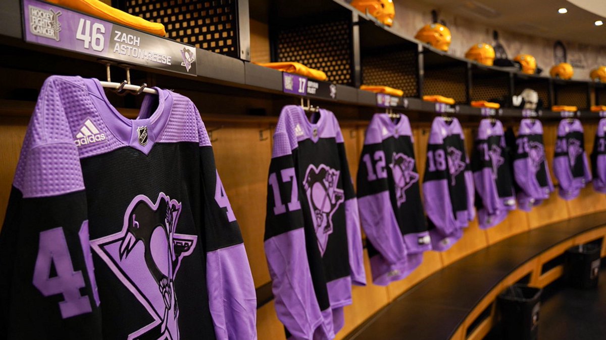 penguins hockey fights cancer jersey auction