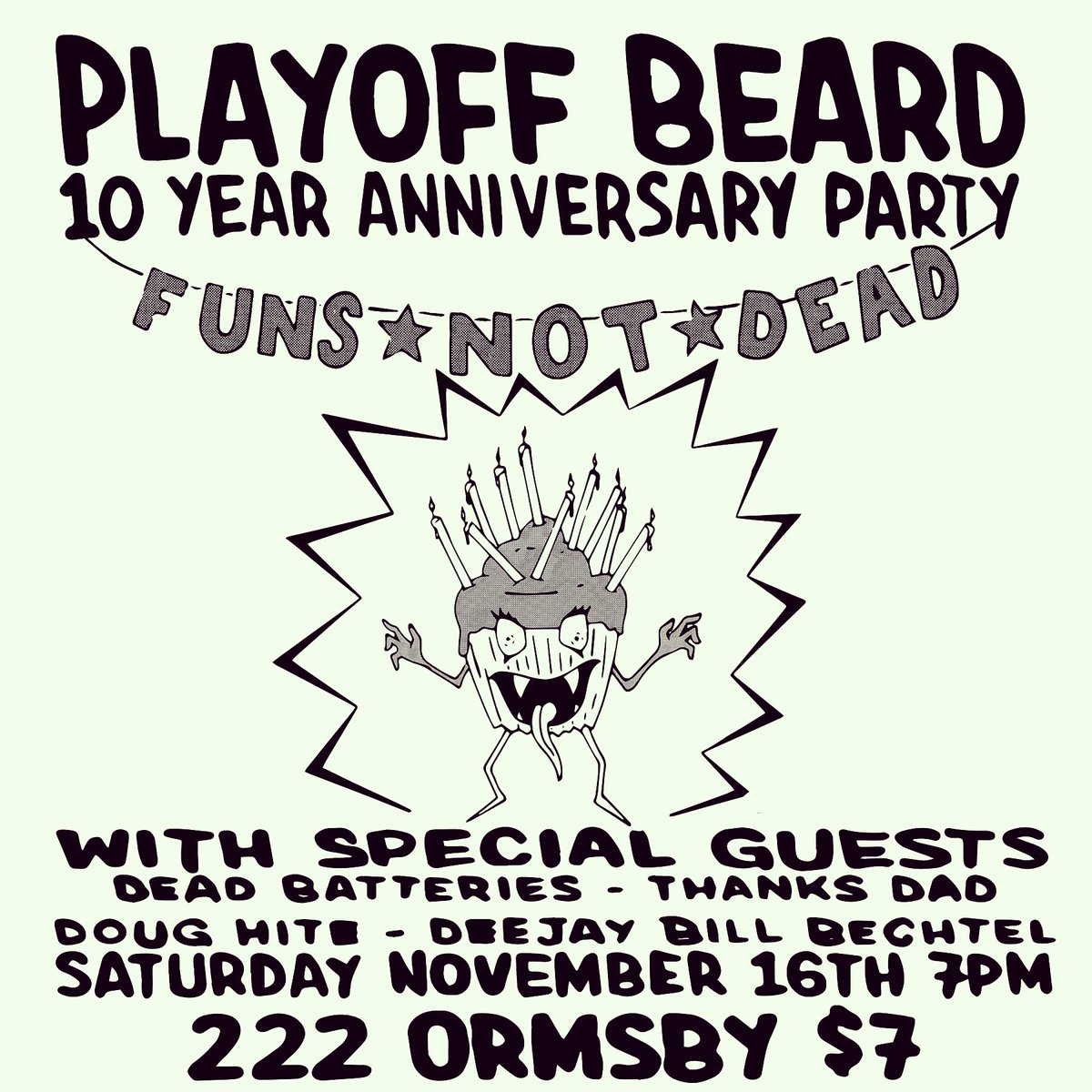 playoffbeardpgh's tweet image. Major rager at @222Ormsby this Saturday! Let&apos;s party! @pghpunkrock @PghMusic1st @PittsburghTunes @pittpunk @BadCopyOfficial @4loveofpunk @punktastic @punksburgh412 @BoringPGH #funisfun #PB10