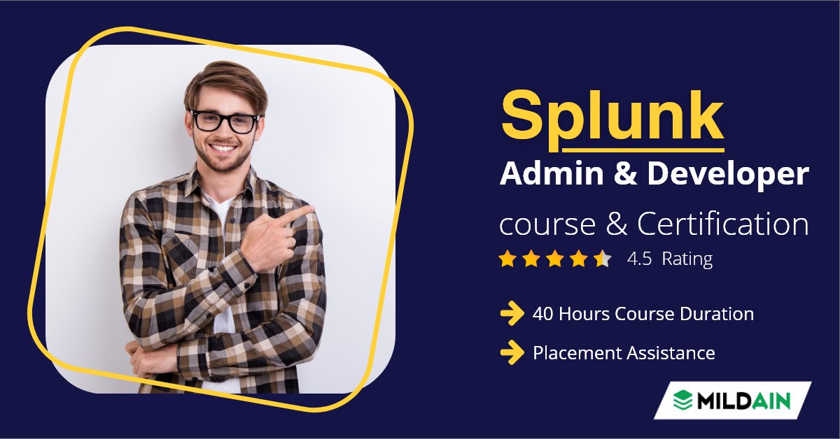 Mildain_sol's tweet image. Special Offer Rs.28,000/-(Online Training Demo)
Splunk Admin & Developer Online Training DEMO on 25 Nov 2019 @ 3:00 PM (IST) by Mr.Gupta 📧: info@mildaintrainings.com | 📲: +91-8447121833
#splunkitsi #splunkonlinetraining #splunkadmin #itsi #corporatetraining #classroom #online