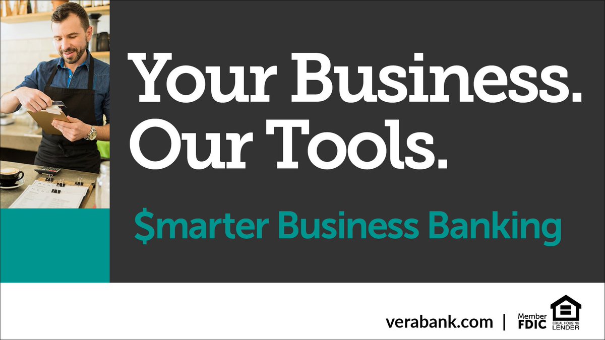 VeraBankNA's tweet photo. Payment processing for your business. Your customers will love the convenience. You’ll love the rest. #VeraBank
Member FDIC https://t.co/yf8uYoYlwL