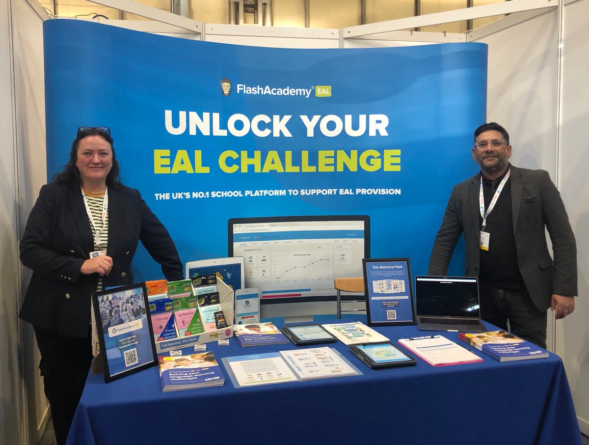 FlashAcademy_HQ's tweet image. Great morning so far at #SAAShow19 🙌

Matt &amp;amp; Simone are keen to chat about all things EAL, so be sure to pop them a visit over at stand C34 😀 #Education #EduTwitter #langchat
