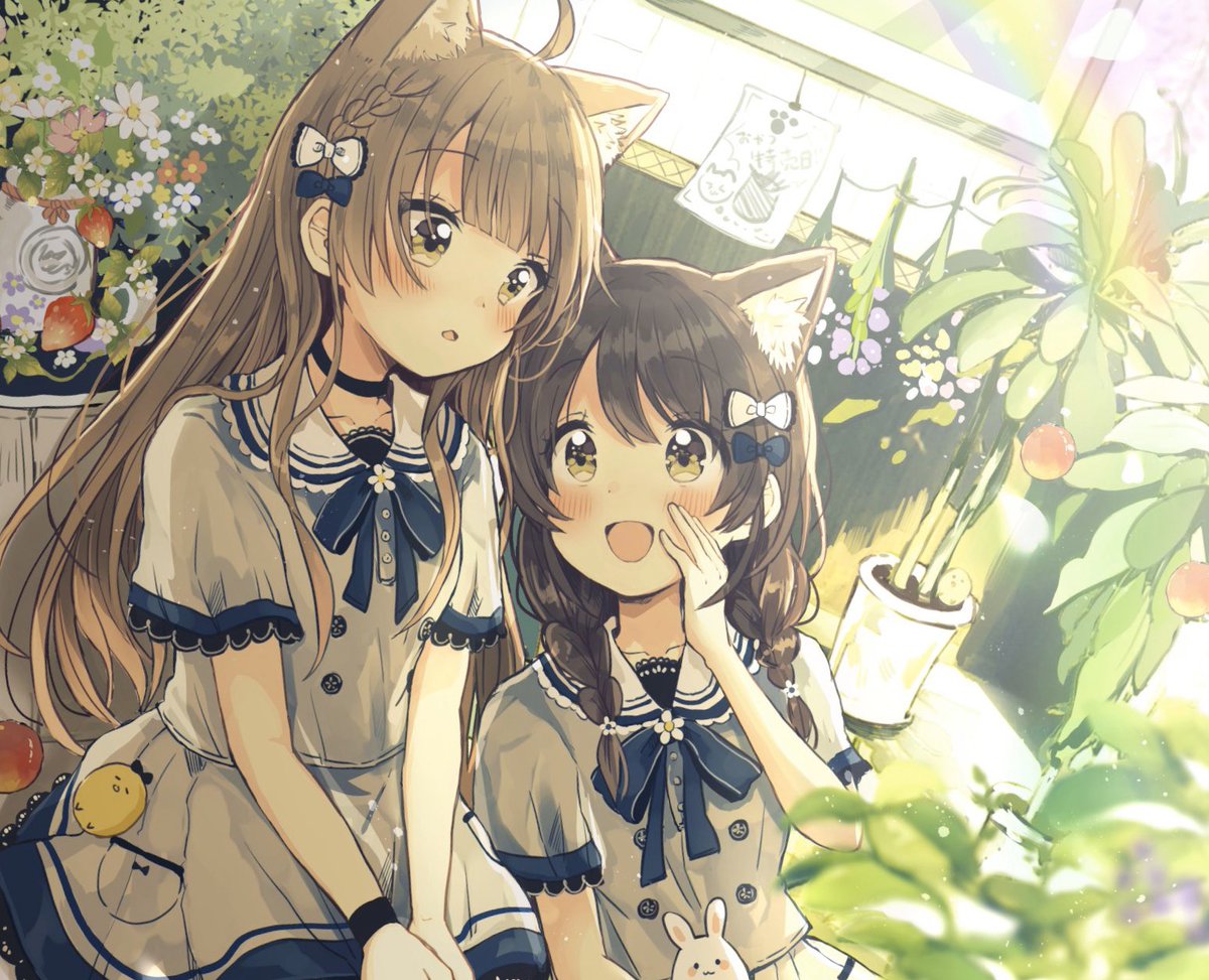 ひそひそばなし 佐倉おりこ 初個展10 24まで すいんぐ3巻 四つ子1巻発売中のイラスト ひそひそばなし 佐倉おりこ 初個展10 24まで すいんぐ3巻 四つ子1巻発売中のイラスト