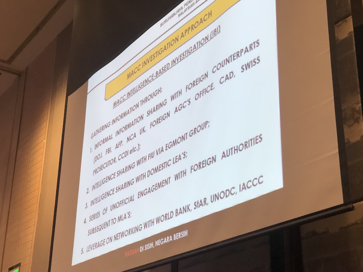 nikiesse's tweet photo. Very interesting presentation by Deputy Commissioner of Malaysia Anti-Corruption Commission (#MACC)  on Malaysia’s high profile corruption cases.
@UNODC_SEAP’s anti-corruption team acknowledged for providing important networking opportunities between key stakeholders and more. https://t.co/8WDOWG2ncR