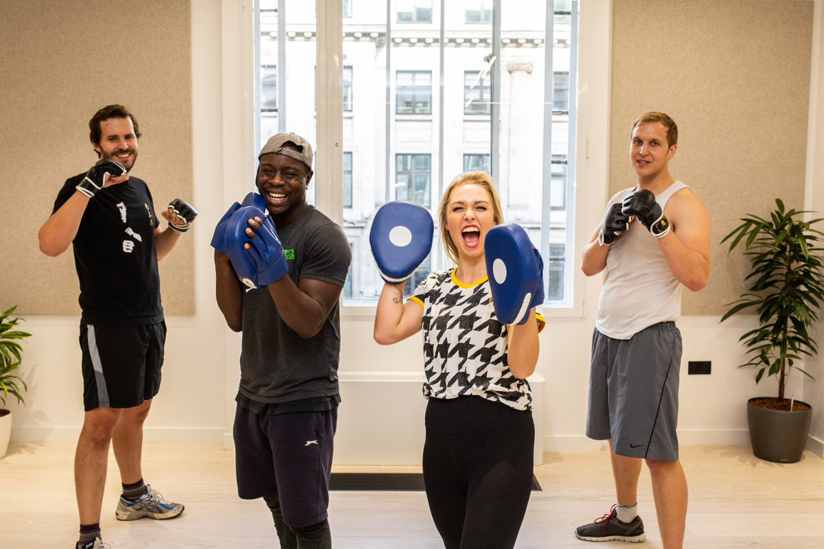 Workplace Wellbeing BOXFIT CLASS at the wonderful <a href="/OneHeddonSt/">One Heddon Street</a> with Carl shot by the incredible Neda <a href="/storyett/">Frankie Storm</a>. 

We love teaching here every week. The ultimate class that really packs a punch. There's really nothing better than finishing your day with a few rounds on the pads.
