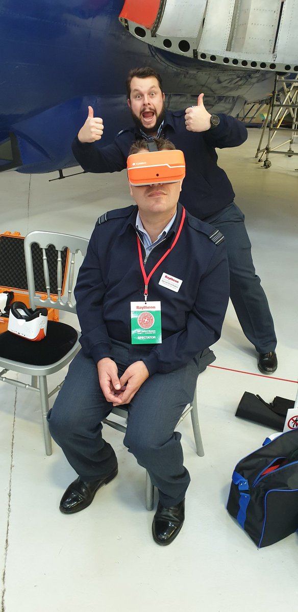 STEM_RAF_Cos's tweet photo. RAF Cosford STEM director enjoying  VR https://t.co/U8VGhTv3aF