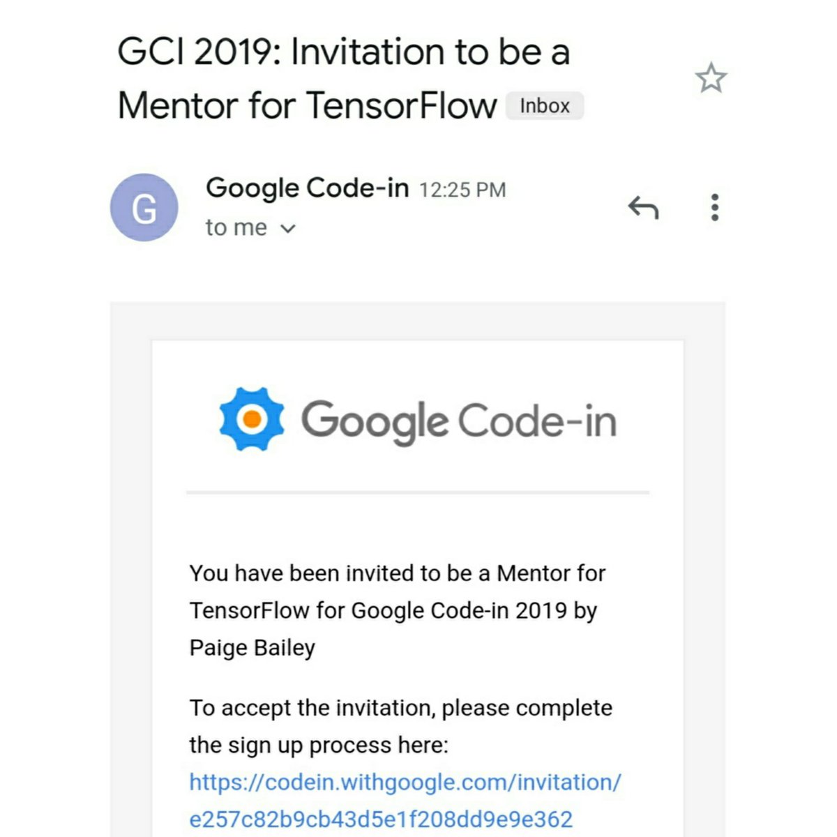 GunnikaBatra's tweet photo. I'll be mentoring students in @Google Code-in'19 under @TensorFlow. Grateful to @DynamicWebPaige for this opportunity✨
If you know any pre-university students within the age group of 13-17 years, please spread the word about the program. :)
#Google #OpenSource https://t.co/JE9vF3jPHz