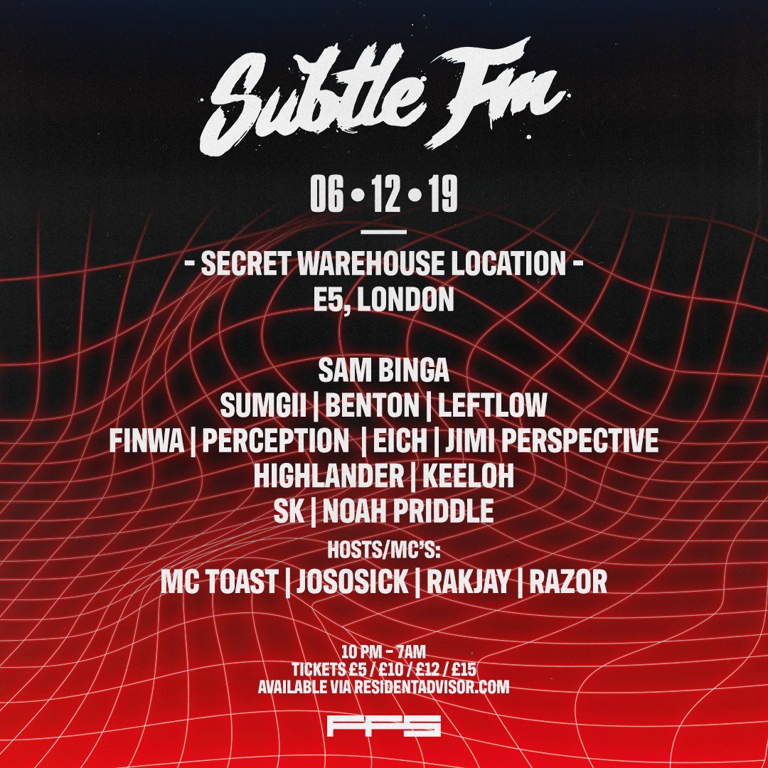 Line up announced for our secret warehouse party! Make sure you grab your tickets quick! 💥Link in bio!

@sam_binga <a href="/sumgii/">SUMGii</a> <a href="/BentonDread/">BENTON</a> Leftlow Finwa Perception Eich @JimiPerspective @Hiighlander_ <a href="/tomdodkins/">Tom Dodkins</a> (Keeloh) Sk @NoahPriddle <a href="/TOASTMC/">TOASTMC</a> <a href="/JoSoSick/">JoSoSick</a> <a href="/RakjayUK/">Rakjay</a> <a href="/ReallyRazor/">ReallyRazor</a>