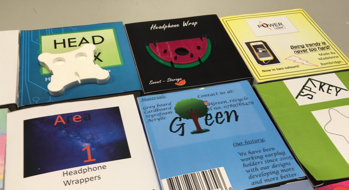 ALevelProduct's tweet photo. Some brilliant work from the other half of @QueenElizHigh Year 8 DT students this morning!! #futuredesigners #dt #headphonewrap https://t.co/tgLebeaT9Z