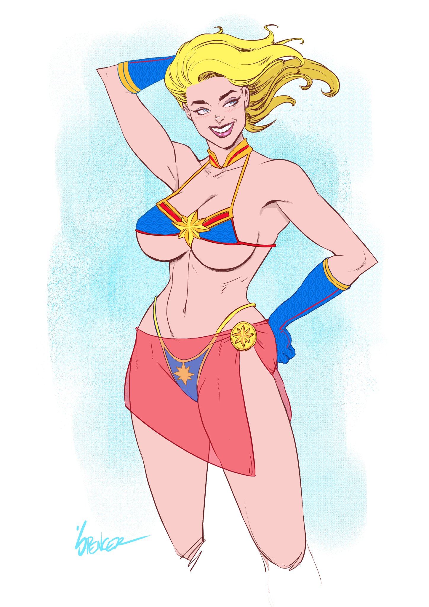 “Inspired by @PabloRomeroArt I have done my own Captain Marvel costume desi...
