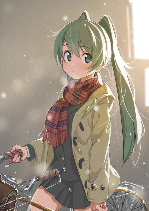 雪の日のミクさん 