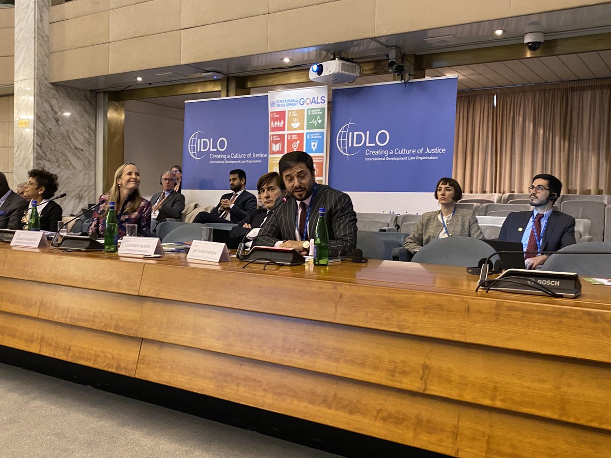 IDLO's tweet photo. Amb. @AndishaNasir of @AfghanistanInCH pointed out that in #Afghanistan, the importance of having an independent judicial sector, as well as checks and balances has become a core aspect of discussion. Transparent application of law, was demanded by the people. #AOP2019 #ROL4Dev https://t.co/DnfFEMHFqJ