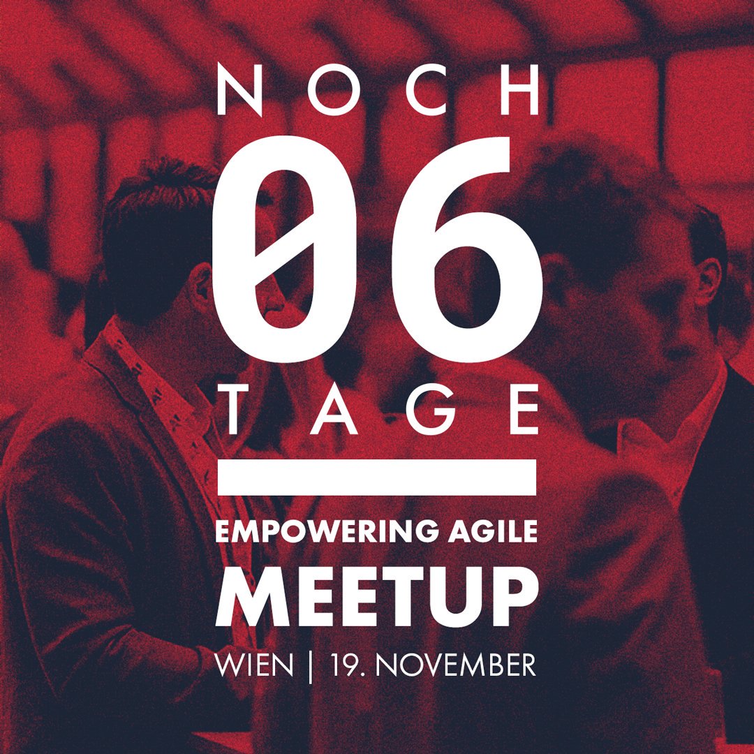 empoweringagile's tweet image. Noch 6 Tage! Empowering Agile Meetup. 
@ Wien — 19. November.

#agile #agilemeetup #meetup #viennameetup #wien #vienna #ea2019 #empoweringagile #business #marketing #strategy #startup