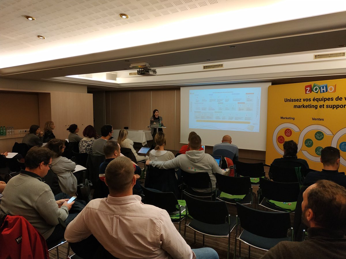 MBDbusiness's tweet photo. Lancement à #Lyon des #RencontresCRM #zoho #zsphere. https://t.co/r4ysQu9mJe