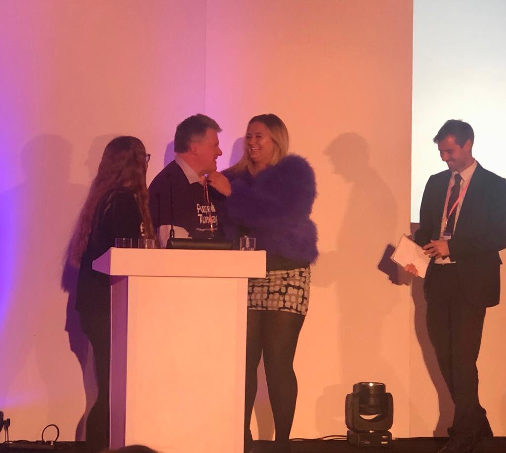 WIP_Network's tweet photo. We supported #PurpleTuesday to highlight the need to improve customer experiences for disabled people. Our conference competition winner is @lauren_hygate who won her firm @AIGLifeUK a half-day’s consultancy with @PurpleTuesNov CEO Mike Adams OBE. Congrats! #WIPConf19 #CoverWIP https://t.co/pTl2Mlfswp