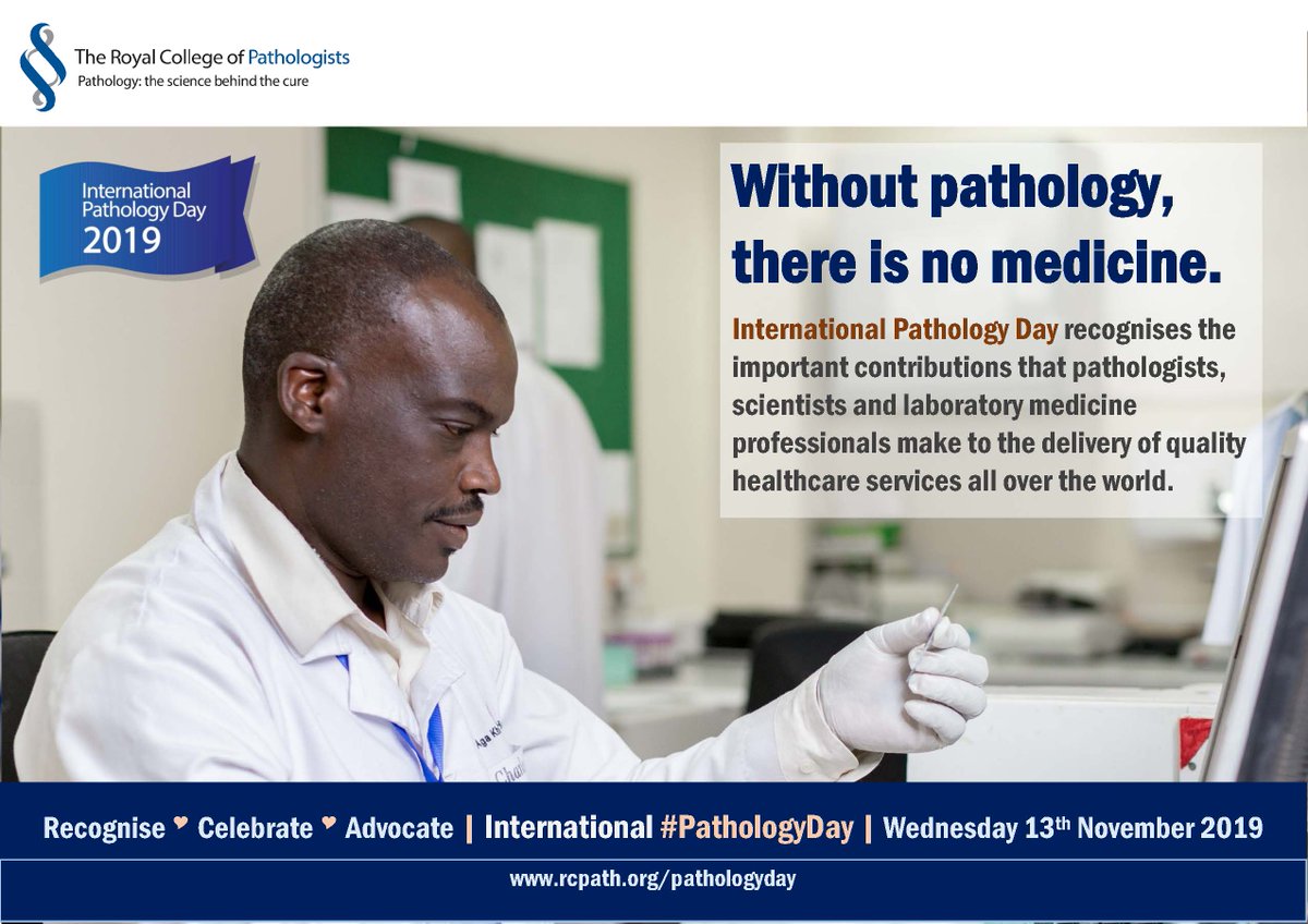 Nov 13 is International #PathologyDay! A day to recognize the contribution and important role played by pathology in addressing global health challenges and improving the health outcomes. Use #PathologyDay to celebrate, advocate and recognize the role of #pathology.