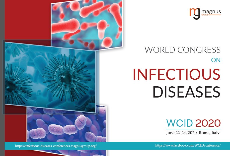 Global Call for abstract!
If your research area is infectious diseases and want to attend our @WCIDconference at #Rome, #Italy from June 22-24, 2020. Kindly submit us your #abstract
Conference inquiries are welcome and can be sent to infectiousdiseases@magnusmeetings.com