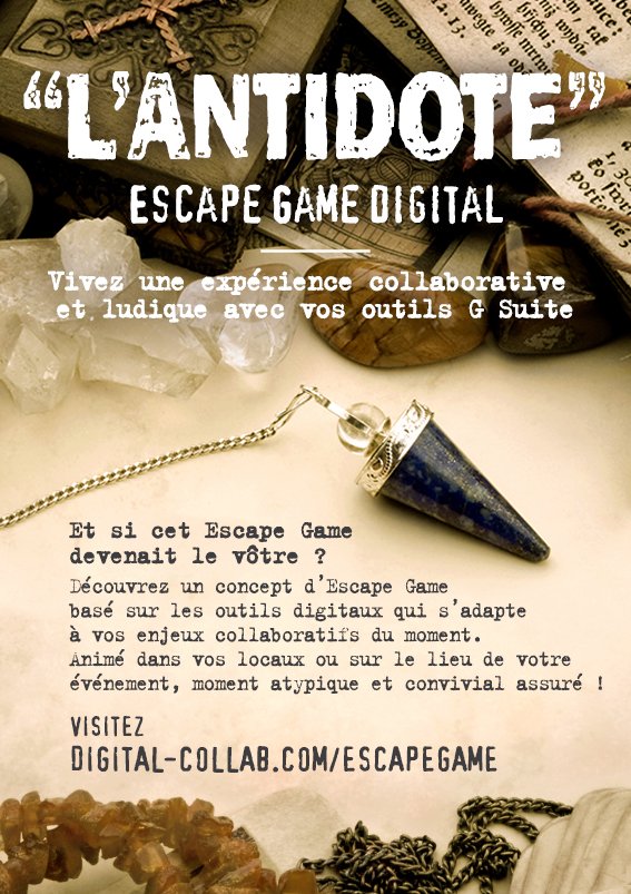 digitalcollab's tweet image. Escape Game Digital  : “quand  vos outils du quotidien prennent vie !” 👍 - mailchi.mp/4d0f8f16dd9e/e…