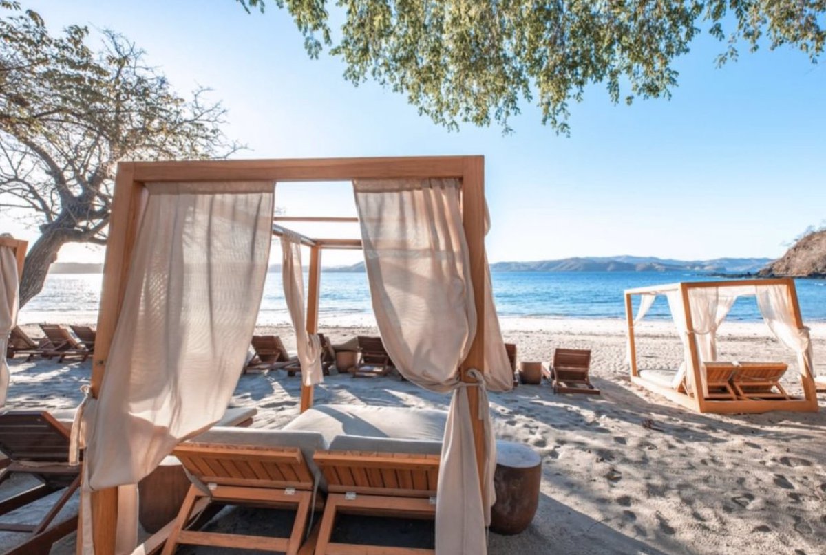 Spending the day in paradise under a cabana at Four Seasons Costa Rica. #fsaroundtheworld