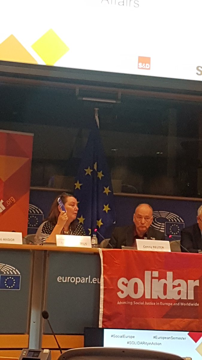 'We need to push for this pamflet of The European pillar of social rights to become reality.' - MEP, Agnes Jongerius. At the debate on implementing the #EuropeanPillarofSocialRights and #SDGs in #TheEuropeanSemester. #eupol
#SOLIDARityinaction #SocialEurope