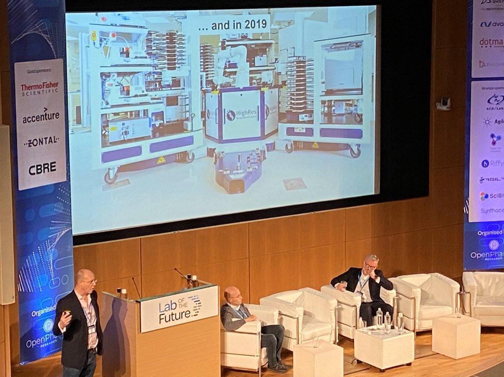 #Automation, #Integration, #Connectivity - <a href="/AstraZeneca/">AstraZeneca</a> shares their vision for accelerating #drugdiscovery + slashing costs, incl. centralisation + external sharing of their high throughput screening instrumentation + expertise on their UK site

#LaboftheFuture2019