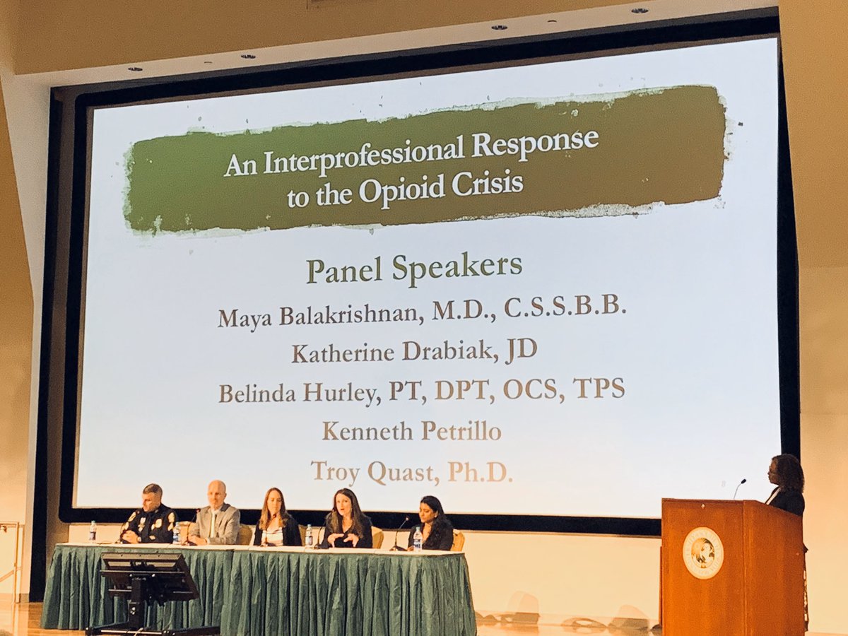 USFHealth's tweet photo. “Changing the culture in law enforcement but also building interprofessional relationships with healthcare has really helped us in this crisis,” said @TampaPD Sgt. Kenneth Petrillo. #IPEDay #opioidcrisis https://t.co/anIfEKBE8V