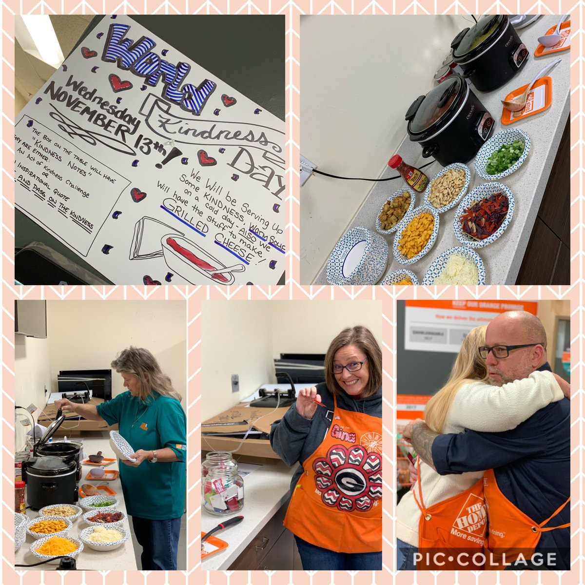 #WorldKindnessDay #D261NOV <a href="/WinderHomeDepot/">WinderHomeDepot</a> is spreading Kindness today with a soup and grilled cheese bar and jars of kindness confetti to pass around!! <a href="/BrentNorwood2/">Brent Norwood</a> <a href="/Lizanderlawren2/">Lizander Lawrence</a> <a href="/CharlieHHong/">Ji Charlie Hong</a> <a href="/ChipElbers/">Chip Elbers CXM 6979 Winder, GA 👨‍👨‍👧‍👦⚾️🍊</a> <a href="/KathrynEpps3/">Kate epps</a> <a href="/emeneker6979/">Michael</a> <a href="/GPenoncello/">gina penoncello</a> <a href="/mlindsey1223/">Mandy Henry</a> <a href="/amosbrandi/">Brandi Reeves</a>