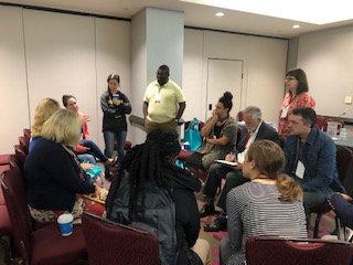 Visionzeronet's tweet photo. Thx to the engaged, passionate folks who brought such energy to our #SafeRoutesConf2019 workshop on leveraging #VisionZero #SafeRoutesToSchool efforts. Kudos to presenters from @Fremont_CA @DCVisionZero Portland @PBOTinfo Hillsborough Co, FL @PlnHillsborough https://t.co/8sbMTrXb9i