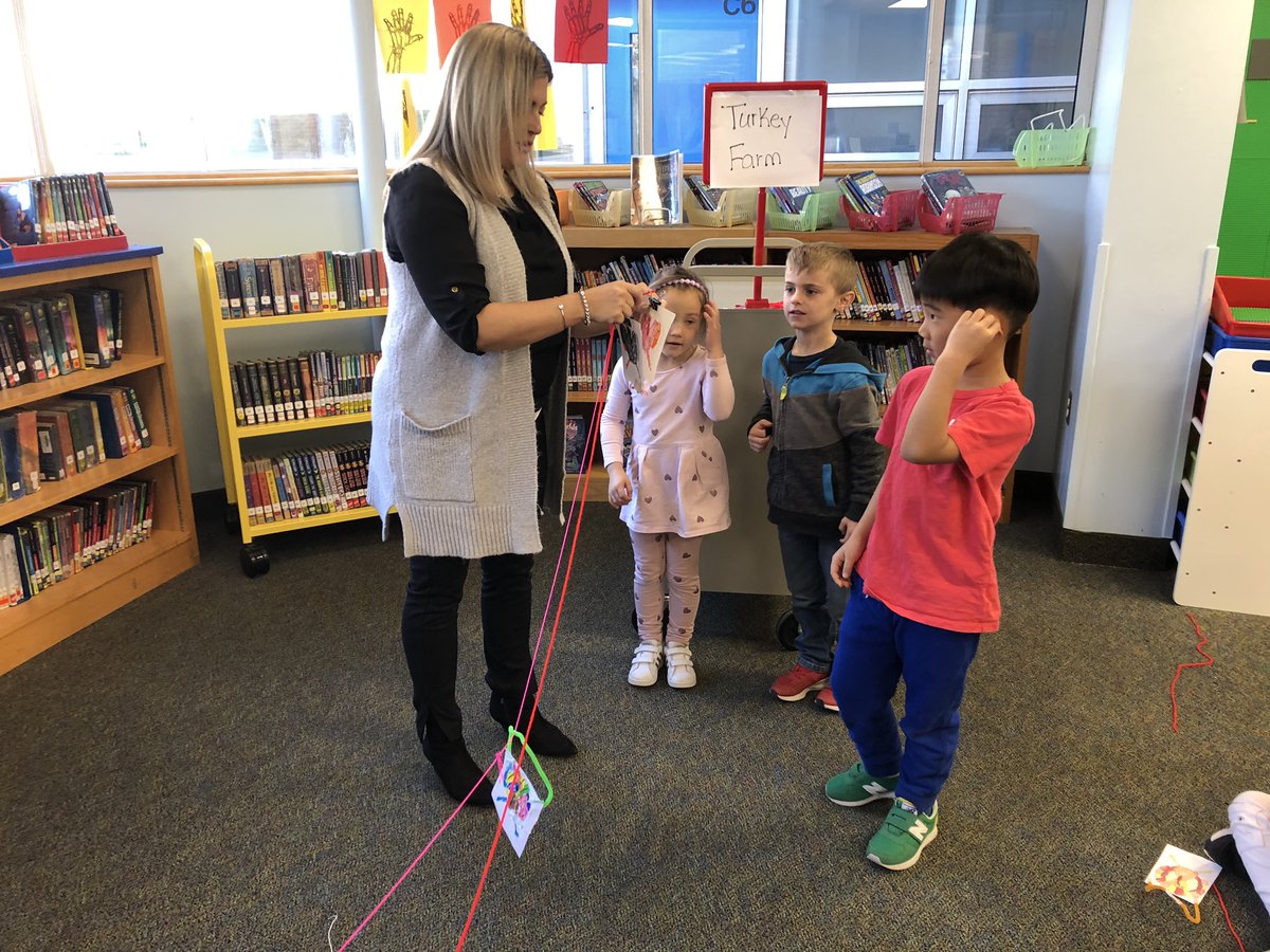 When you walk by the Blue Bell library at STEM time and K students are using zip lines to transport turkeys...you have to stop and join the learning! #wisslearns #futurewiss
