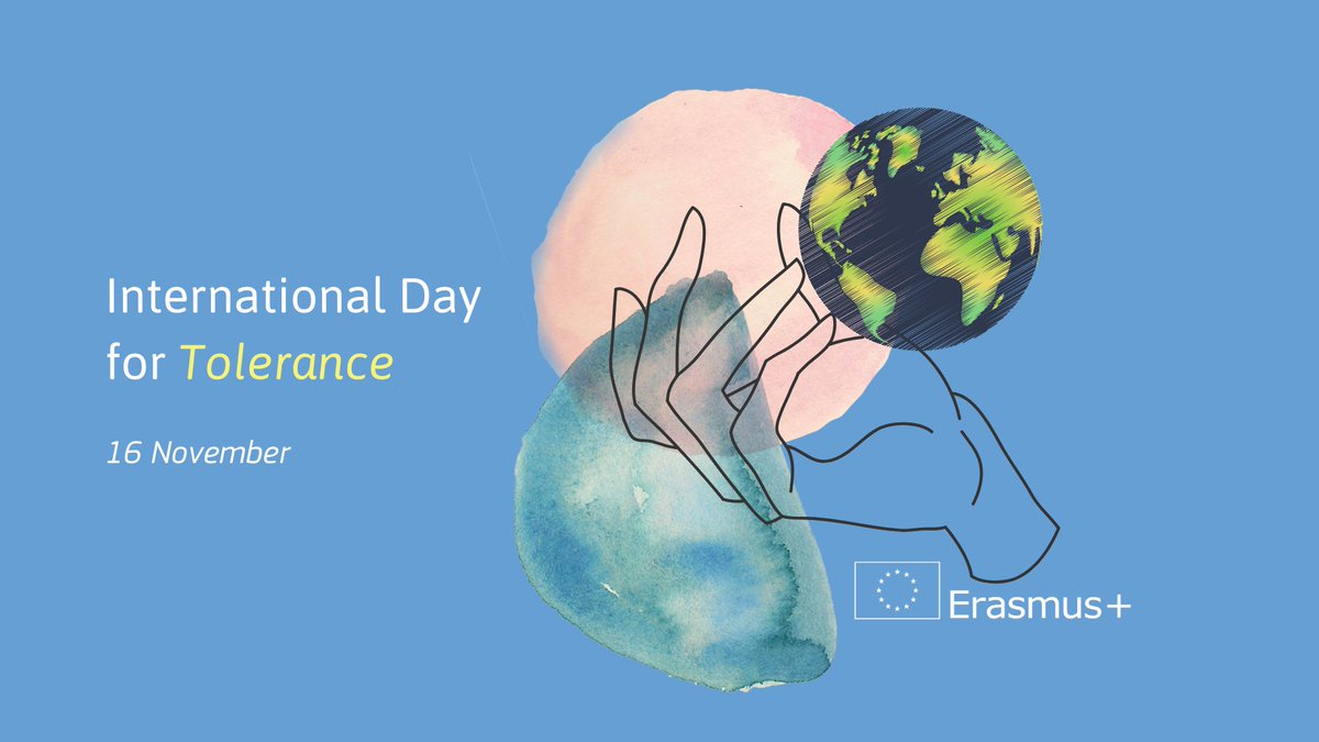 EUErasmusPlus's tweet photo. 82% of EU citizens believe cultural exchanges make the world a more tolerant place 🌍🤲 #ToleranceDay https://t.co/x1g4NPglYP