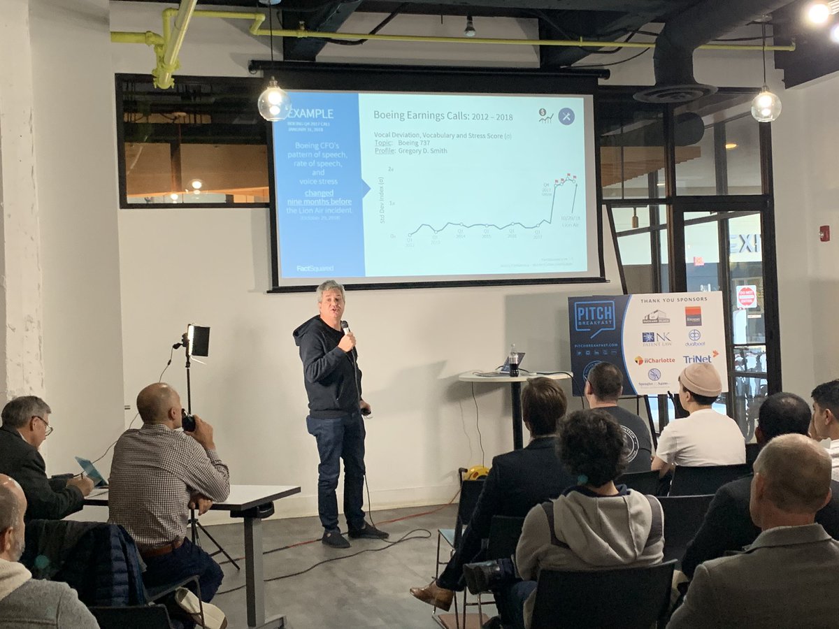 .<a href="/FactSquared/">FactSquared</a> First pitch - 
FactSquared can create a model of a particular topic or person, letting you predict what a person might say or do, based on the collected wisdom of all the information fed into the model. <a href="/PackardPlace_/">Packard</a> #pitchbreakfast
