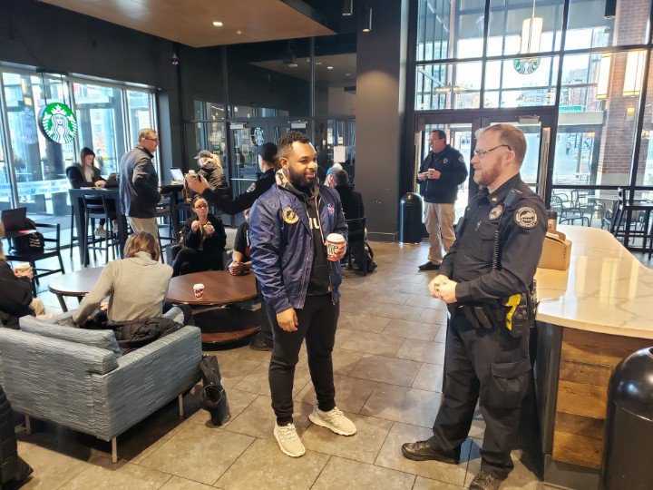 Come join <a href="/UKPolice/">University of Kentucky Police</a> for coffee and snacks at the Gatton Student Center Starbucks this morning 8-10 am. Meet the UKPD police officers that work to keep you safe and let us know what questions that you need answered. <a href="/universityofky/">University of Kentucky</a>