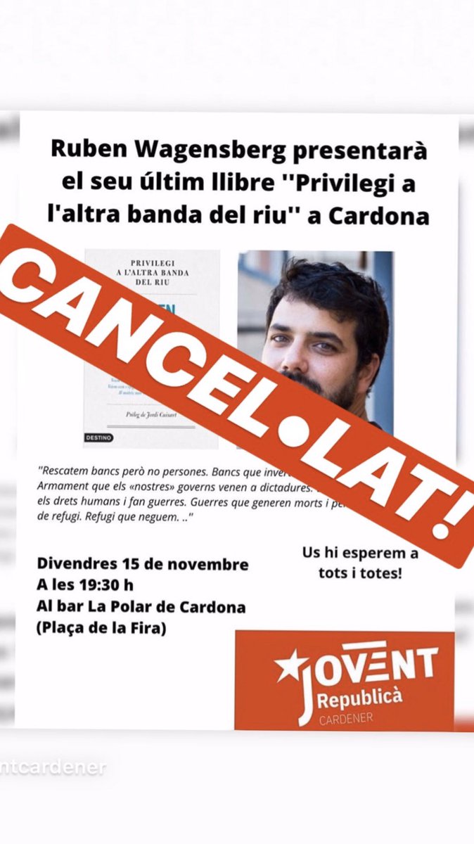 joventcardener's tweet photo. Cancel•lat l’acte del divendres 15/11/10! https://t.co/ic4DYOJHr5
