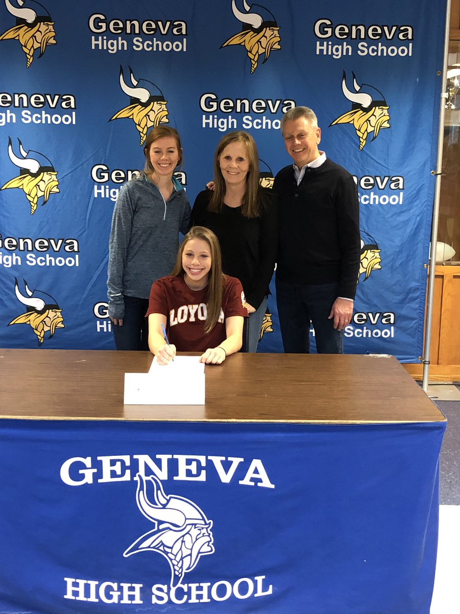 GHSVikingsVB's tweet photo. Congrats to Grace Hinchman on signing today to continue her academic and volleyball career at Loyola! Congrats! @GHS_ILathletics https://t.co/MSkX8Y9z7R