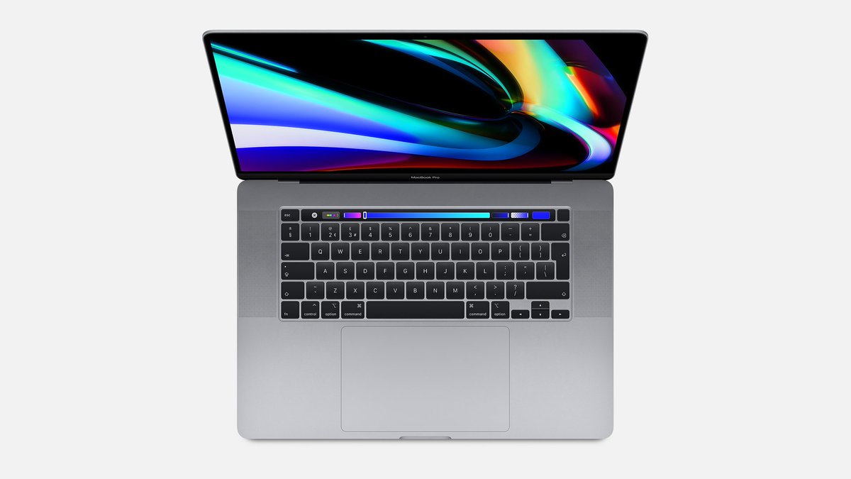 New 16" MacBook Pro

-16-inch Retina display
-Updated Keyboard
-4x Thunderbolt 3 ports
-Touch Bar and Touch ID

Up to
-2.4GHz 8-core 9th-gen Intel Core i9 
-64GB 2666MHz DDR4
-AMD Radeon Pro 5500M w/ 8GB of GDDR6
-8TB SSD storage

From £/$2,399