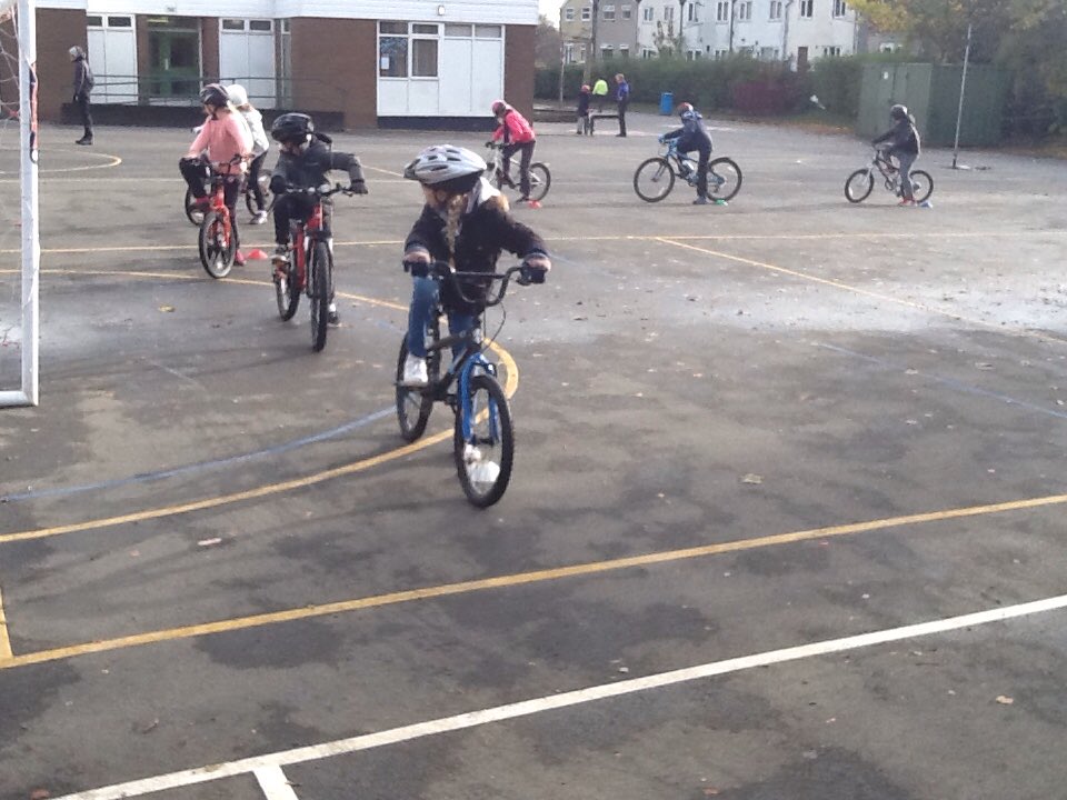 BattyefordY5's tweet photo. The second Bikeability group have had a successful morning on their bikes. They have learned all about staying safe on the road and are thoroughly enjoying the sessions! @Battyeford https://t.co/EiVcuEJsmd