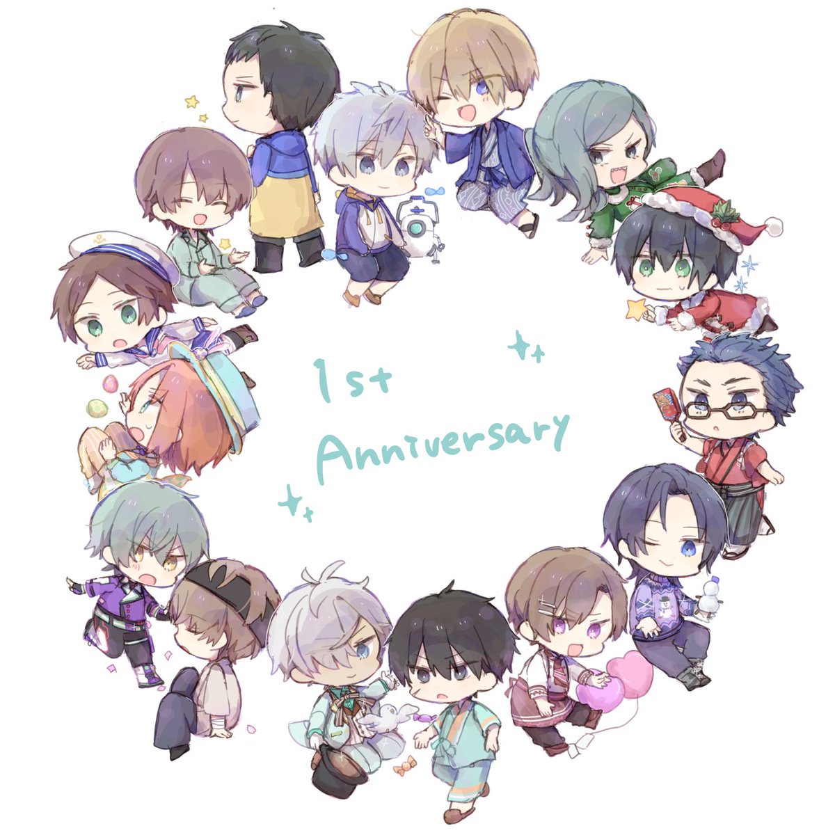 「1周年おめでとうございます～! #ワヒロ1周年 」|たね子のイラスト