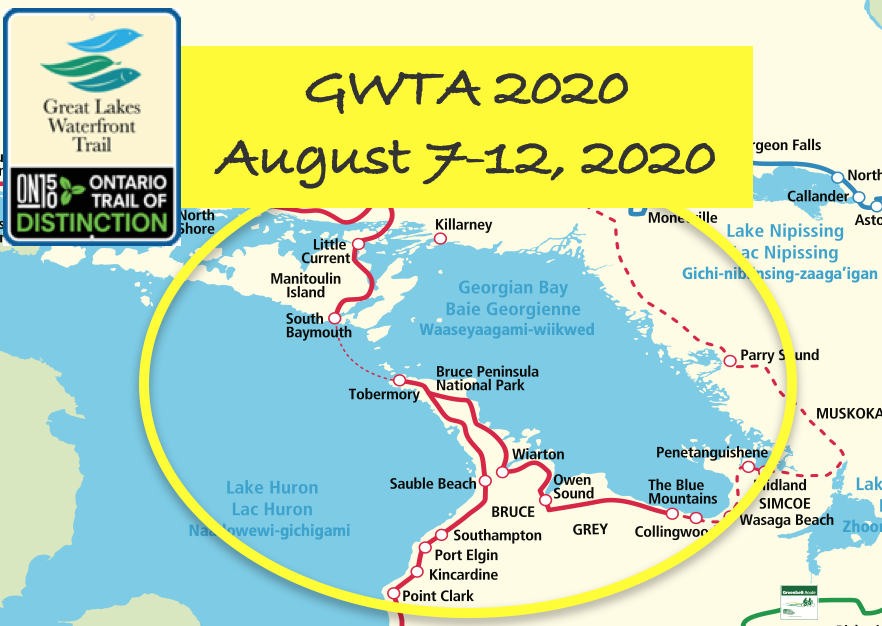 WaterfrontRT's tweet image. The 2020 Great Waterfront Trail Adventure sets off Friday, August 7 to Thursday, August 12. We'll launch the Bruce Peninsula expansion of the Trail. Registration opens Jan. 1, 2020.  #GWTA #GWTA20 #cycling #cycletours @OntarioByBike @VisitGrey @BruceGreySimcoe @STRCycling