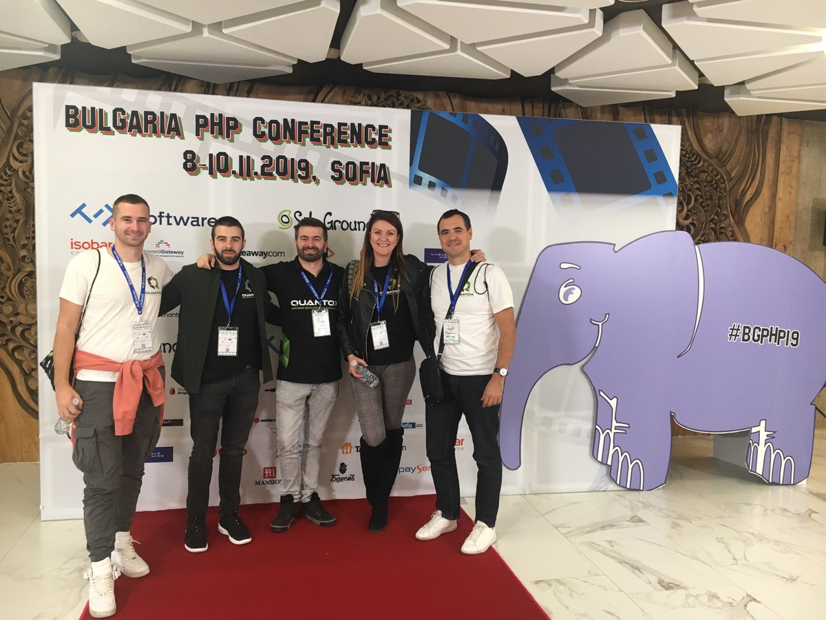 QuantoxCom's tweet image. Gde je PHP, tu smo i mi! 🙃
Proteklog vikenda posetili smo sjajnu PHP konferenciju u Sofiji.

#BulgariaPHPConference ##BGPHP19 #Quantoxteam #Quantoxtech