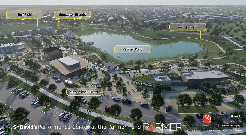 ECPRTexas's tweet photo. Congratulations to @StDavidsHC, @AustinFC, Karlin Real Estate, @CBRE and @Design_STG on today’s announcement of the St. David’s Performance Center and adjoining Parmer Pond development—master plan by STG Design! https://t.co/MeBcJH5XEl #AustinFC #GrowTheLegend #architecture #MLS https://t.co/3hNH4CLZTW
