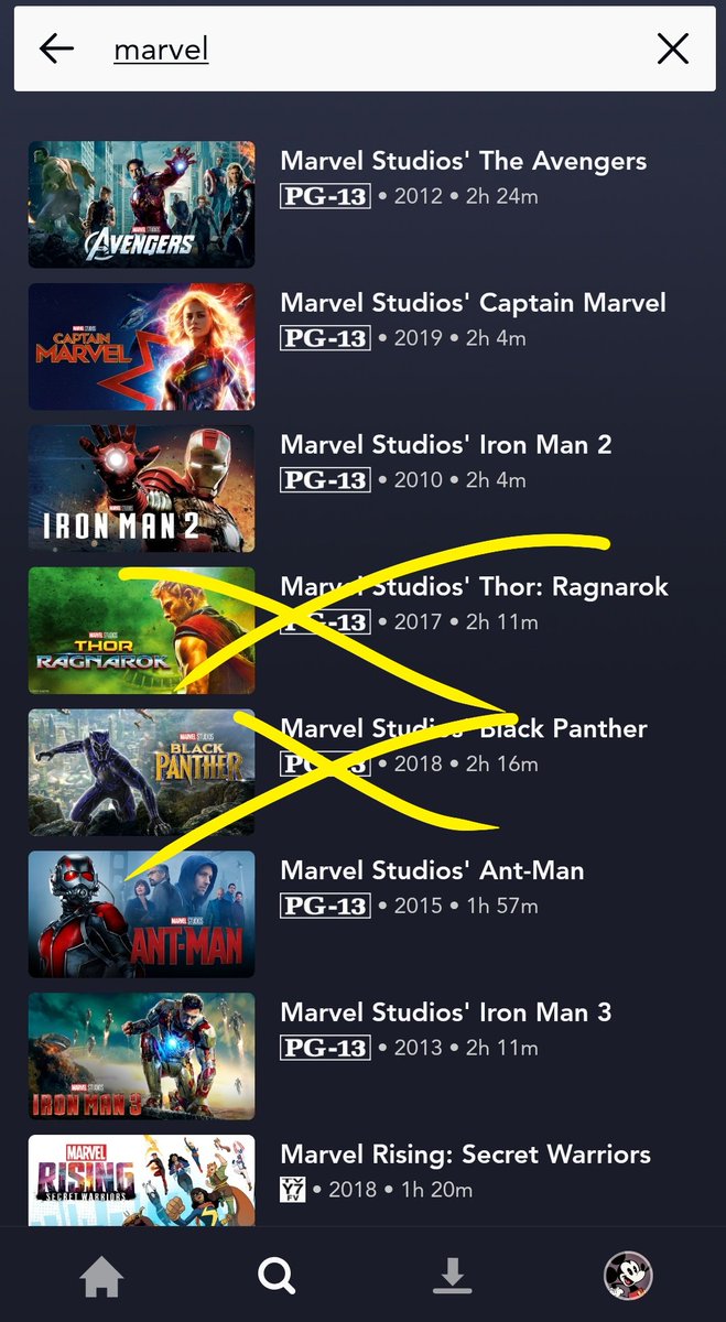 Most of the newest Marvel titles listed on  #DisneyPlus aren't actually on the service until as far away as next summer.