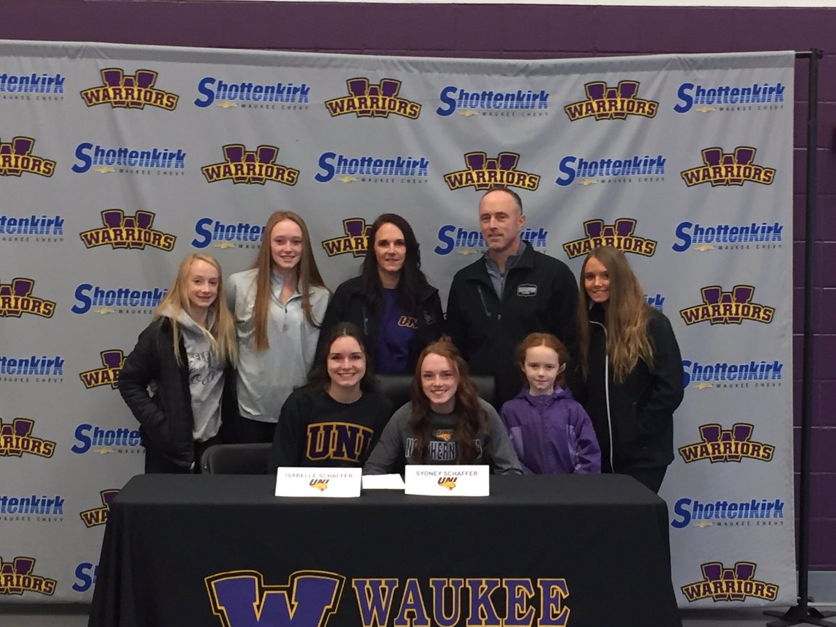 We are very proud of Sydney Schaffer and Isabelle Schaffer for continuing their running career in college. We’ll be cheering extra loud for the panthers next year. <a href="/UNITrackFieldXC/">UNI T&F/XC</a>