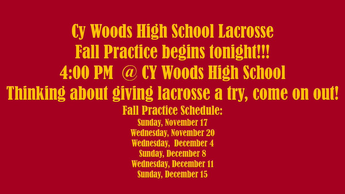 Kick off to fall practices starts tonight!!  Everyone invited!!!