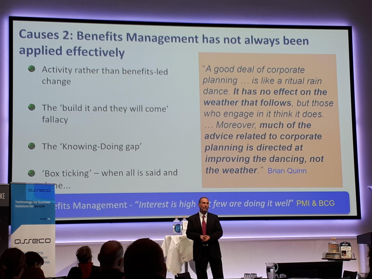 Steve Jenner on benefits in business cases on #danmarksbedstebusinesscase.

I like the rain dance comparison... This is often the case in #management.