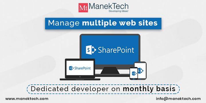 ManekTech's tweet image. ManekTech is premier SharePoint Development Company providing SharePoint Consulting, Migration, SharePoint Training & Support and SharePoint quality Assurance Service. bit.ly/2t5m81r #sharepointapplicationdevelopment #sharepointappdevelopmentcompany