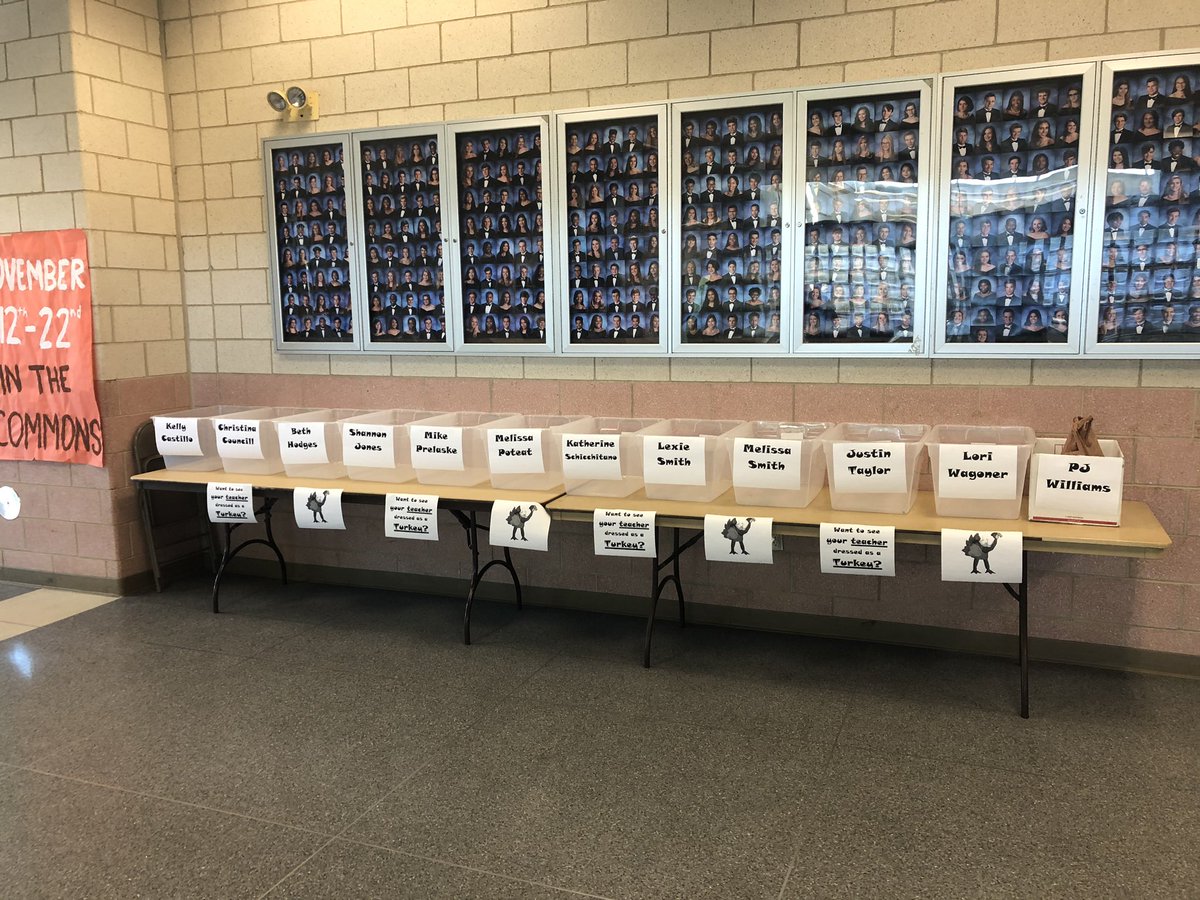 MiddleCreekSGA's tweet image. GOBBLE GOBBLE GOBBLE 🍁 🦃 Want to see your favorite teacher dressed in a turkey suit? Go donate canned and dried goods to their boxes in the commons-the teacher with the most food will dress in a turkey suit for a day 🦃 @mchsmustangs @KeyClubMC