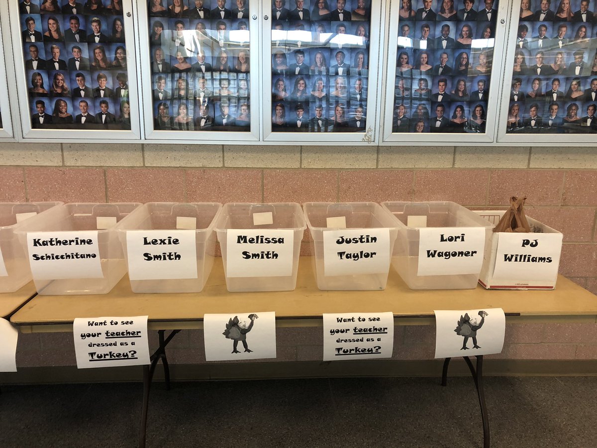 MiddleCreekSGA's tweet image. GOBBLE GOBBLE GOBBLE 🍁 🦃 Want to see your favorite teacher dressed in a turkey suit? Go donate canned and dried goods to their boxes in the commons-the teacher with the most food will dress in a turkey suit for a day 🦃 @mchsmustangs @KeyClubMC