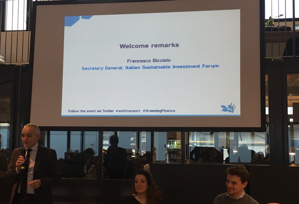 ItaSIF's tweet photo. #GreeningFinance
Opening remarks by SecGen @ItaSIF @fbicciato1
 Very happy to collaborate with @FrankfurtSchool on the 3fP Tracker project and happy to discuss #GreeningFinance within the #ItalianSRIWeek https://t.co/bbqhwD9Vdr