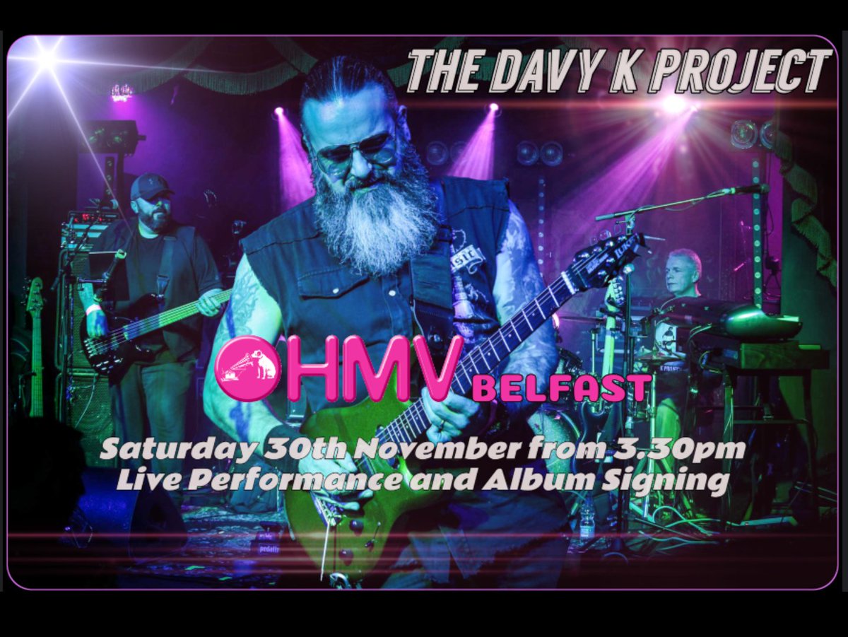 hmvBelfast's tweet photo. We are thrilled to announce that the awesome @davykmusic will be playing live in-store on November 30th.
Come along and see an amazing local artist do his thing!
He recently supported @KrisBarrasBand on their recent 2 day Irish tour.
Spread the word!
@NIrelandRocks @SDEntIre https://t.co/cebBKPDLHh