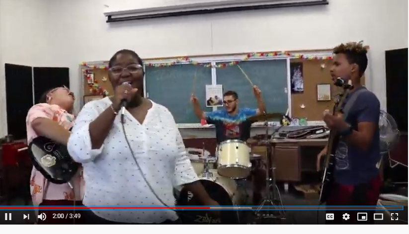 paBAPL's tweet photo. “I Like Being Loud in the Library!" Check out the music video from BAPL, starring some BASD students! 
attn: @BASDSUPT @basdjacksilva 😀🤘
https://t.co/kDFZGDznQV https://t.co/2O9Oya6urK